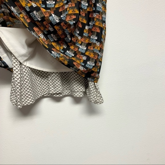 Anthropologie Porridge | Small |Split Back Suitcase Print Layered Swing Tank Top - Picture 9 of 15